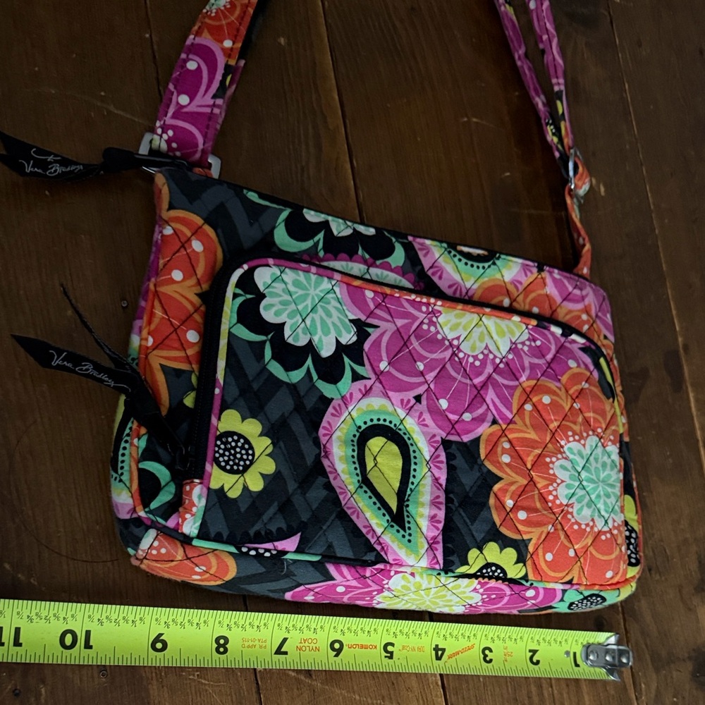 Vera Bradley Floral Quilted Shoulder crossbody Bag Purse Wallet - Picture 5 of 11